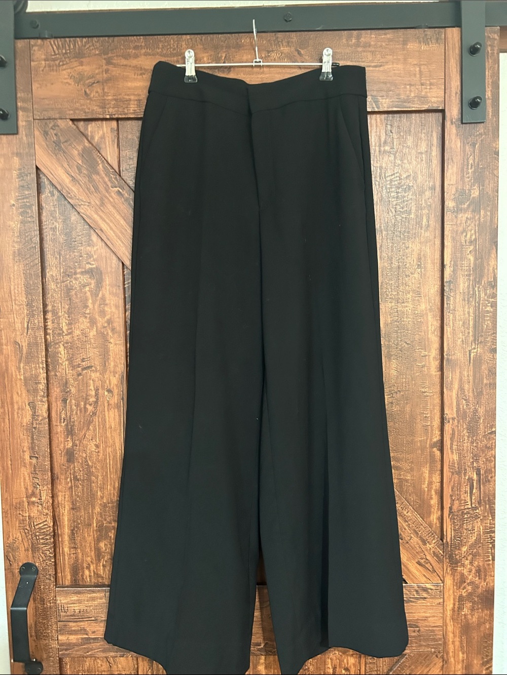 Banana Republic Black Wide-Leg Dress Pants